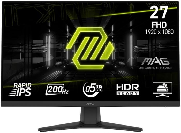 Монітор MSI 27" MAG 272F HDMI, DP, Audio, IPS, 1920x1080, 200Hz, 0.5ms, sRGB 115%, FreeSync Монітор MSI 27" MAG 272F HDMI, DP, Audio, IPS, 1920x1080, 200Hz, 0.5ms, sRGB 115%, FreeSync