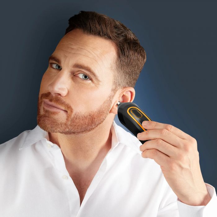 Тример Rowenta Sport Collection, для голови, носа, вух і тіла, мережа+акум., роторний мотор, насадок-8, чохол, титан.напил., чорно-жовтий Тример Rowenta Sport Collection, для голови, носа, вух і тіла, мережа+акум., роторний мотор, насадок-8, чохол, титан.напил., чорно-жовтий