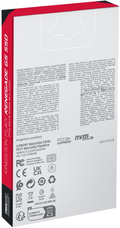 Накопичувач SSD Kingston M.2 8TB PCIe 5.0 FURY Renegade