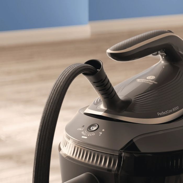 Парогенератор Philips PerfectCare 8000, 3120Вт, 1400мл, паровий удар -800гр, верт. відпарювання, нерж. сталь, чорний Парогенератор Philips PerfectCare 8000, 3120Вт, 1400мл, паровий удар -800гр, верт. відпарювання, нерж. сталь, чорний