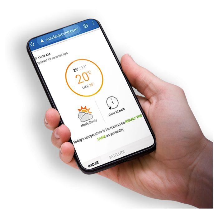 Метеостанція Sencor, внутр/зовн вимірювання, від мережі/CR2032x1+AAx3, темп-ра, вологість, час, прогноз погоди, атмосферний тиск, шв. вітру, підкл. до WIFI, чорний Метеостанція Sencor, внутр/зовн вимірювання, від мережі/CR2032x1+AAx3, темп-ра, вологість, час, прогноз погоди, атмосферний тиск, шв. вітру, підкл. до WIFI, чорний