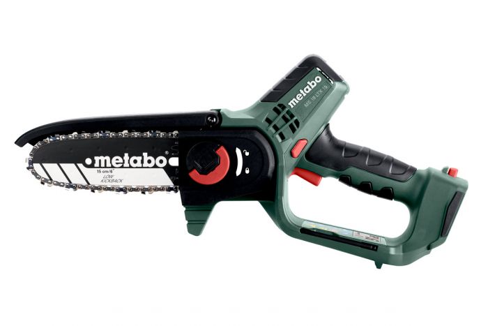 Пила ланцюгова акумуляторна Metabo MS 18 LTX 15 18В 1х2А·год шина 15см 5м/сек 2кг Пила ланцюгова акумуляторна Metabo MS 18 LTX 15 18В 1х2А·год шина 15см 5м/сек 2кг