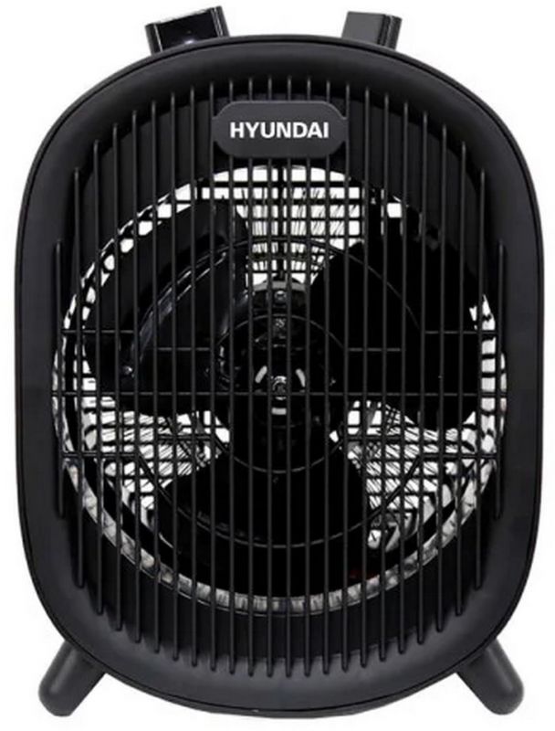 Тепловентилятор HYUNDAI HFH2000FX, 20м2, 2000Вт, мех. упр-ння, спіральний нагрів. елемент, чорний