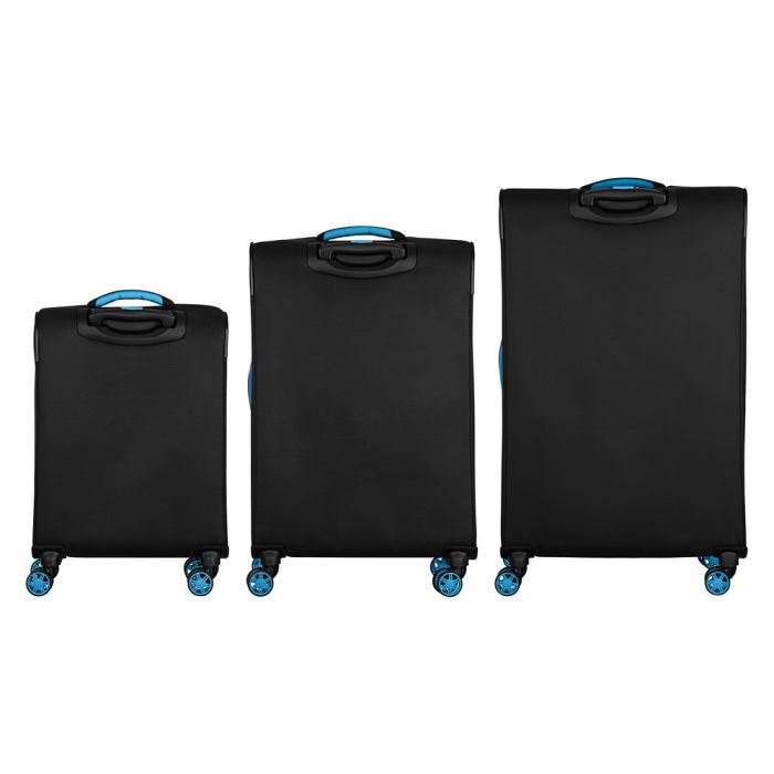 Набір валіз 2E, Trek, (L+M+S), TSA, 4 колеса, + 3 рюкзаки Cabin (2E-BPET-CABIN-BK), поліестр, чорний Набір валіз 2E, Trek, (L+M+S), TSA, 4 колеса, + 3 рюкзаки Cabin (2E-BPET-CABIN-BK), поліестр, чорний