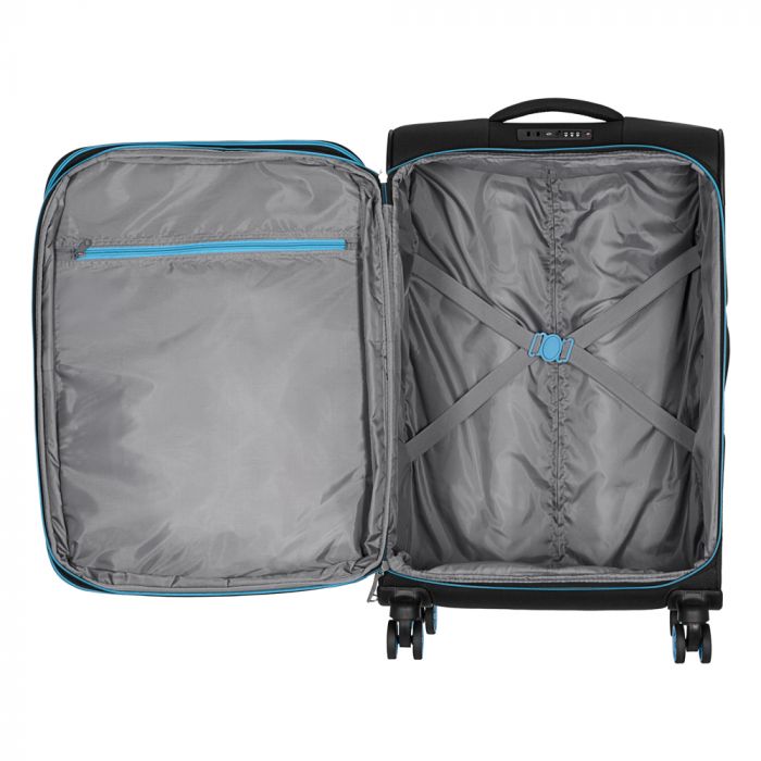 Набір валіз 2E, Trek, (L+M+S), TSA, 4 колеса, + 3 рюкзаки Cabin (2E-BPET-CABIN-BK), поліестр, чорний Набір валіз 2E, Trek, (L+M+S), TSA, 4 колеса, + 3 рюкзаки Cabin (2E-BPET-CABIN-BK), поліестр, чорний