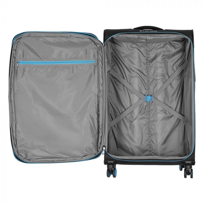 Набір валіз 2E, Trek, (L+M+S), TSA, 4 колеса, + 3 рюкзаки Cabin (2E-BPET-CABIN-BK), поліестр, чорний Набір валіз 2E, Trek, (L+M+S), TSA, 4 колеса, + 3 рюкзаки Cabin (2E-BPET-CABIN-BK), поліестр, чорний