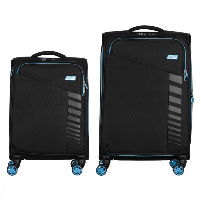 Набір валіз 2E, Trek, (M+S), TSA, 4 колеса, + 2 рюкзаки Cabin (2E-BPET-CABIN-BK), поліестр, чорний Набір валіз 2E, Trek, (M+S), TSA, 4 колеса, + 2 рюкзаки Cabin (2E-BPET-CABIN-BK), поліестр, чорний