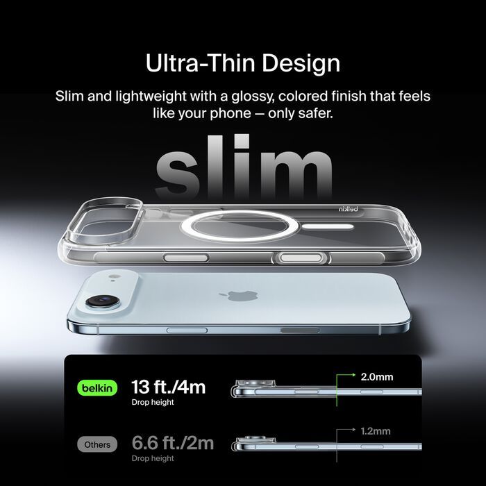 Чохол Belkin для iPhone Air, Magnetic Protective Clear