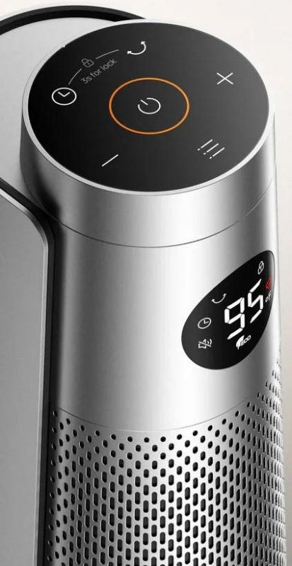 Тепловентилятор Dreo, 25м2, 2000Вт, електр. упр-ння, керамич.нагрів.елемент, пульт ДУ, 8 швидк. , срібний Тепловентилятор Dreo, 25м2, 2000Вт, електр. упр-ння, керамич.нагрів.елемент, пульт ДУ, 8 швидк. , срібний