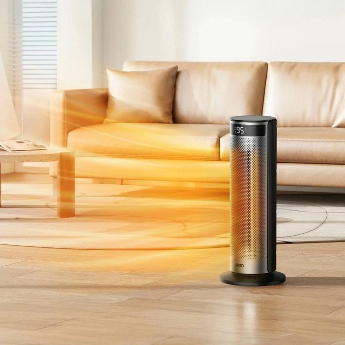 Тепловентилятор Dreo, 25м2, 2000Вт, электр. упр-ние, керамич. нарев.элемент , пульт ДУ, 4 скорост., серебристый Тепловентилятор Dreo, 25м2, 2000Вт, электр. упр-ние, керамич. нарев.элемент , пульт ДУ, 4 скорост., серебристый