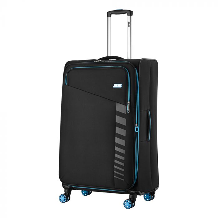 Валіза 2E, Trek, поліестер, велика, 97/117л, TSA, 4 колеса, EXP, чорний