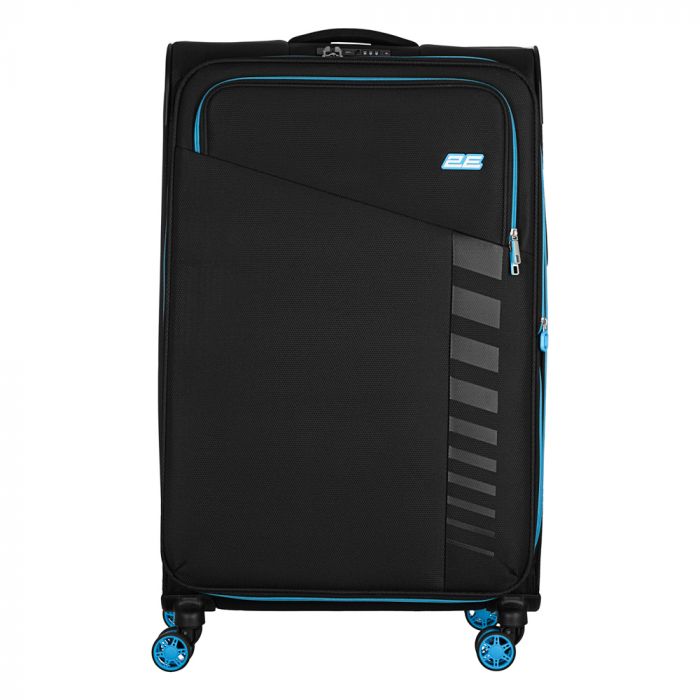 Валіза 2E, Trek, поліестер, велика, 97/117л, TSA, 4 колеса, EXP, чорний