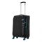 Валіза 2E, Trek, поліестер, середня, 64/78л, TSA, 4 колеса, EXP, чорний
