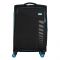 Валіза 2E, Trek, поліестер, середня, 64/78л, TSA, 4 колеса, EXP, чорний