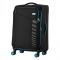 Валіза 2E, Trek, поліестер, середня, 64/78л, TSA, 4 колеса, EXP, чорний