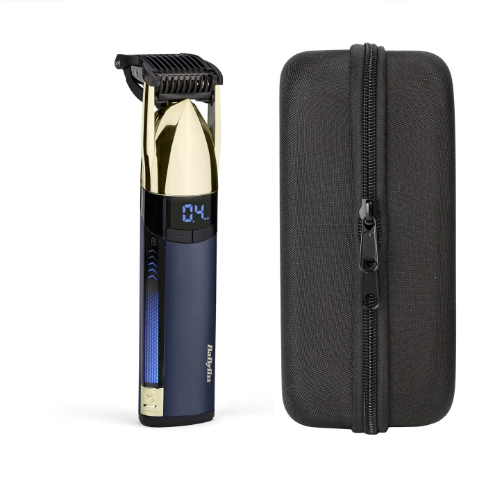 Тример Babyliss Super-X Metal Series Navy&Gold Edition, для голови, вусів та бороди, акум., насадок-1, кейс, сталь, синьо-золотий Тример Babyliss Super-X Metal Series Navy&Gold Edition, для голови, вусів та бороди, акум., насадок-1, кейс, сталь, синьо-золотий