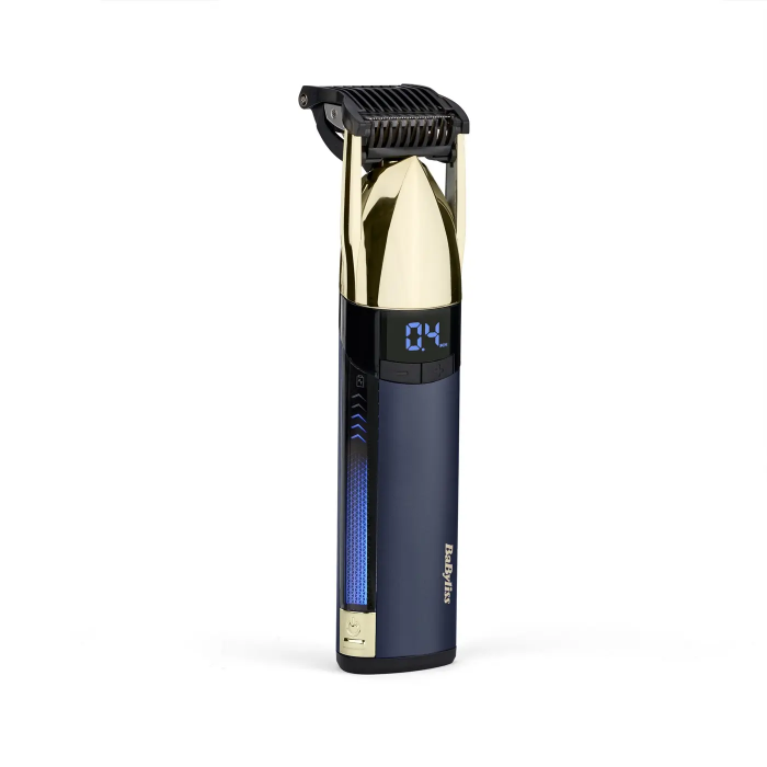 Тример Babyliss Super-X Metal Series Navy&Gold Edition, для голови, вусів та бороди, акум., насадок-1, кейс, сталь, синьо-золотий Тример Babyliss Super-X Metal Series Navy&Gold Edition, для голови, вусів та бороди, акум., насадок-1, кейс, сталь, синьо-золотий