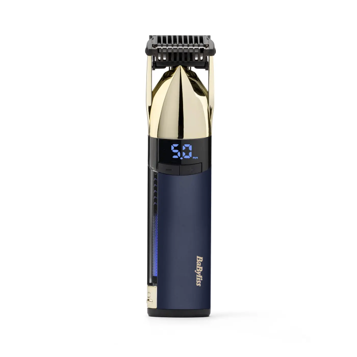 Тример Babyliss Super-X Metal Series Navy&Gold Edition, для голови, вусів та бороди, акум., насадок-1, кейс, сталь, синьо-золотий Тример Babyliss Super-X Metal Series Navy&Gold Edition, для голови, вусів та бороди, акум., насадок-1, кейс, сталь, синьо-золотий