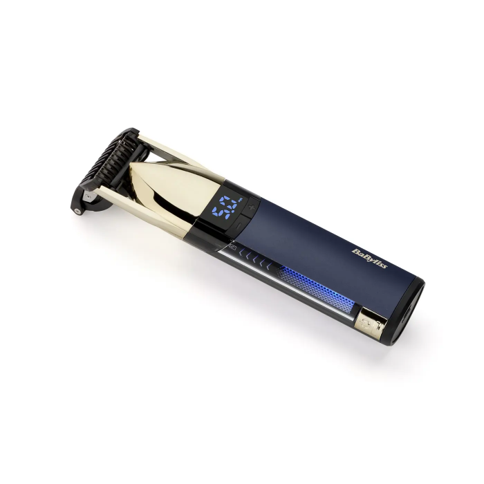 Тример Babyliss Super-X Metal Series Navy&Gold Edition, для голови, вусів та бороди, акум., насадок-1, кейс, сталь, синьо-золотий Тример Babyliss Super-X Metal Series Navy&Gold Edition, для голови, вусів та бороди, акум., насадок-1, кейс, сталь, синьо-золотий