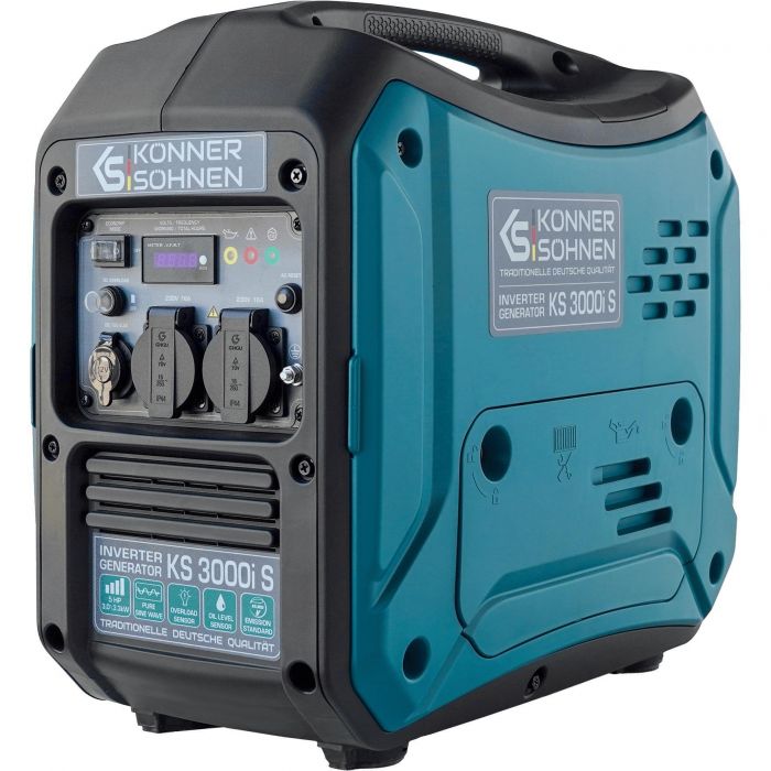 Генератор бензиновий інверторний Konner&Sohnen KS 3000i S 230В, 3-3.3кВт, ручний стартер, 23кг Генератор бензиновий інверторний Konner&Sohnen KS 3000i S 230В, 3-3.3кВт, ручний стартер, 23кг