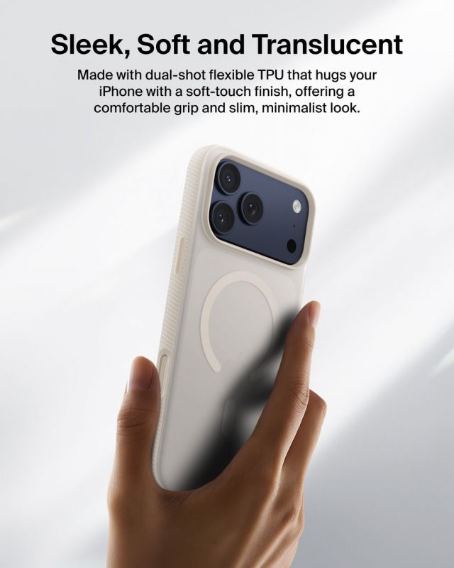 Чохол Belkin для iPhone 17 Pro Max, Magnetic Protective Grip, Sand