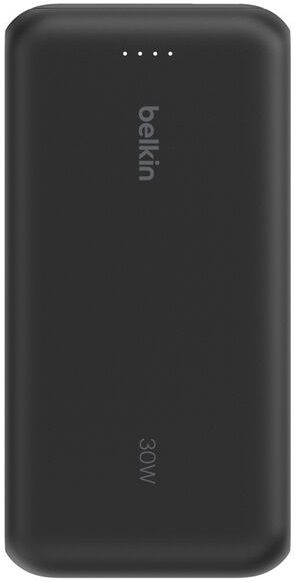 Акумулятор портативний літій-іонний Power Bank Belkin 20000мА·год, 30Вт, з інтегрованим кабелем USB-C, чорний