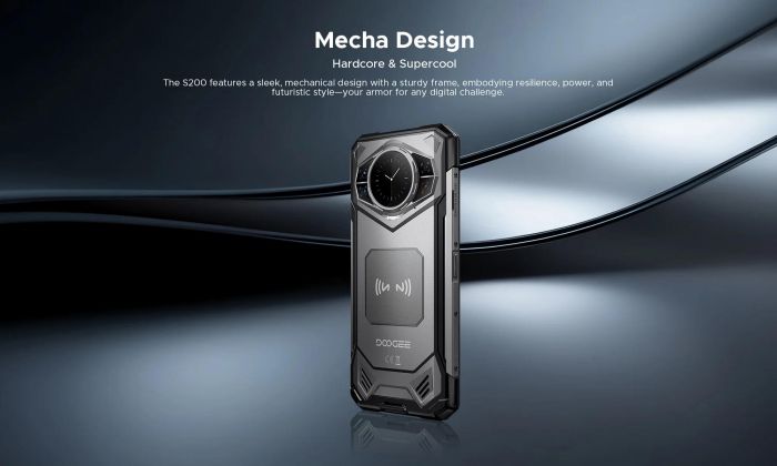 Смартфон Doogee S200 5G 6.72" 12/256ГБ, 2SIM, 10100мА•год, темно-сірий