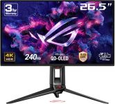 Монітор Asus 26.5" ROG Swift PG27UCDM 2xHDMI, DP, USB-C, 3xUSB, QD-OLED, 3840x2160, 240Hz, 0.03ms, DCI-P3 99%, FreeSync, Pivot, HDR400
