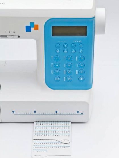 Швейна машина MINERVA DECOREXPERT,  комп`ютерна, 70Вт, 197 шв.оп., петля автомат, білий+синій