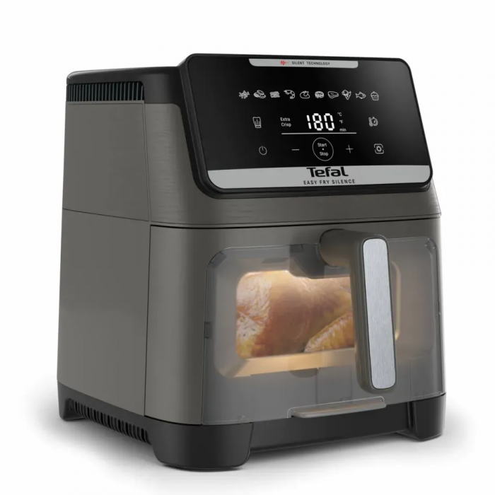 Мультипіч Tefal Easy Fry Silence XXL, 1800Вт, чаша-7, сенсорне керув., 10 програм, з віконцем, пластик, темно-сірий