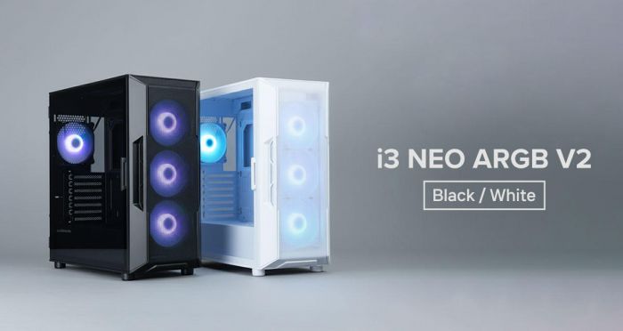 Корпус Zalman I3 Neo ARGB V2 без БЖ, 2xUSB3.0, 1x Type C, 4x120мм ARGB, VGA 355мм, LCS ready, TG Side Panel, ATX, чорний