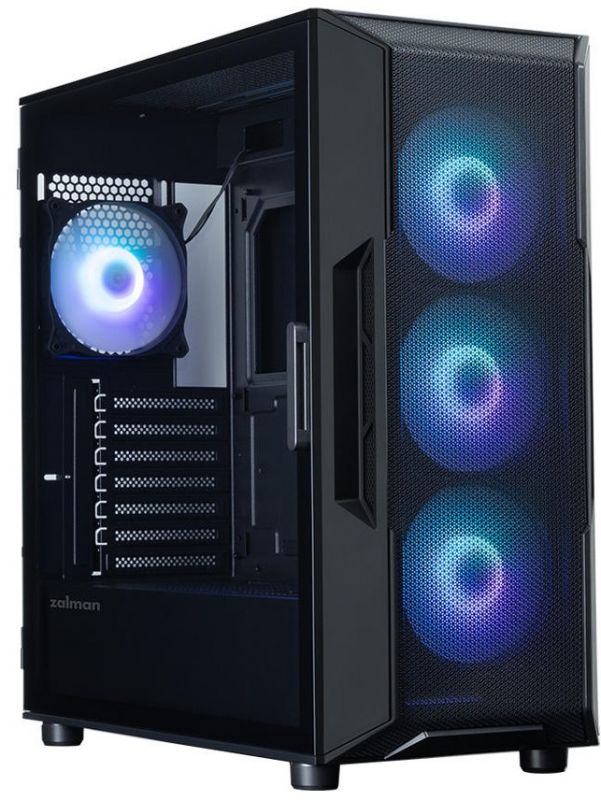 Корпус Zalman I3 Neo ARGB V2 без БЖ, 2xUSB3.0, 1x Type C, 4x120мм ARGB, VGA 355мм, LCS ready, TG Side Panel, ATX, чорний