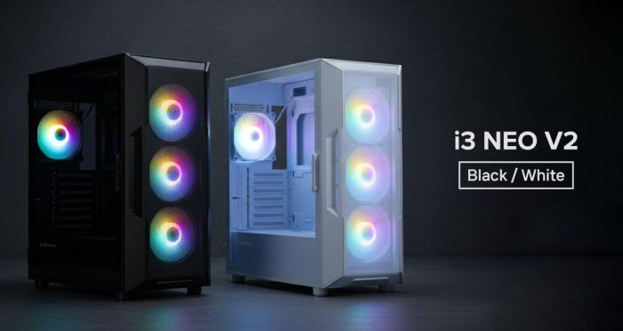 Корпус Zalman I3 Neo V2 без БЖ, 2xUSB3.0, 1x Type C, 4x120мм RGB, VGA 400мм, LCS ready, TG Side Panel, ATX, чорний