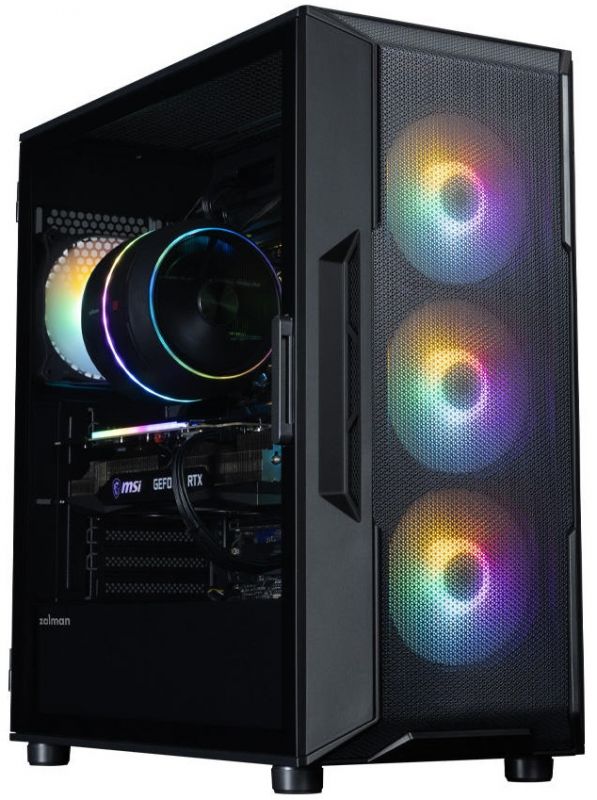 Корпус Zalman I3 Neo V2 без БЖ, 2xUSB3.0, 1x Type C, 4x120мм RGB, VGA 400мм, LCS ready, TG Side Panel, ATX, чорний