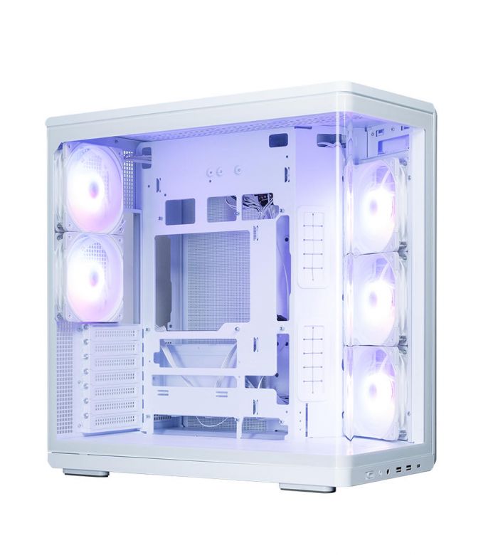 Корпус Zalman P60 без БЖ, 2xUSB3.0, 1x Type C, 3x120мм ARGB Reverse, 2x120мм ARGB, VGA 435мм, LCS ready, Curved Tempered Glass, Dual Chamber, ATX, білий