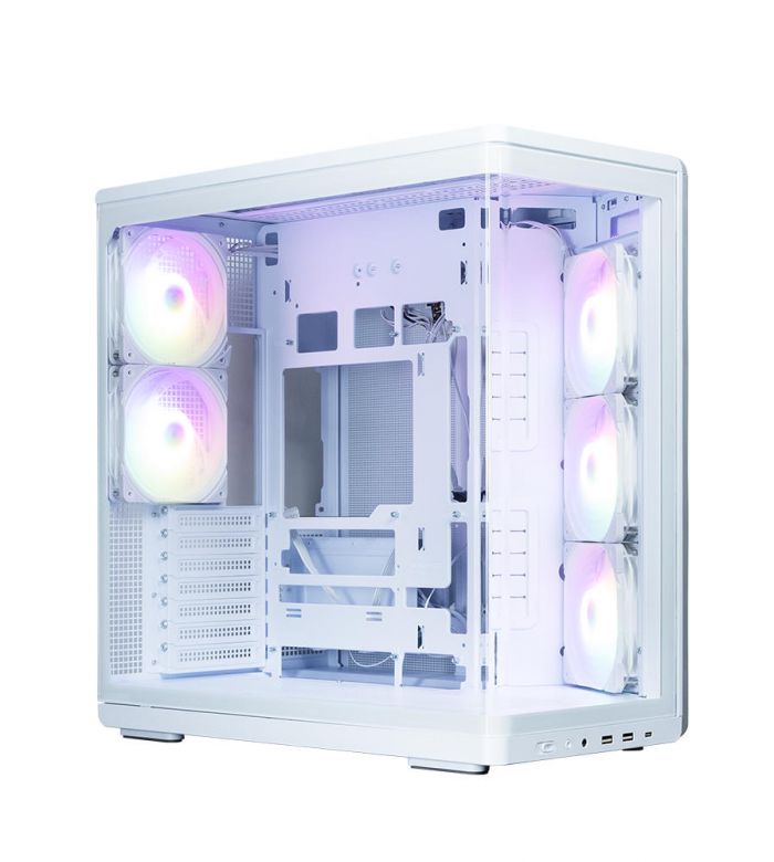 Корпус Zalman P60 без БЖ, 2xUSB3.0, 1x Type C, 3x120мм ARGB Reverse, 2x120мм ARGB, VGA 435мм, LCS ready, Curved Tempered Glass, Dual Chamber, ATX, білий