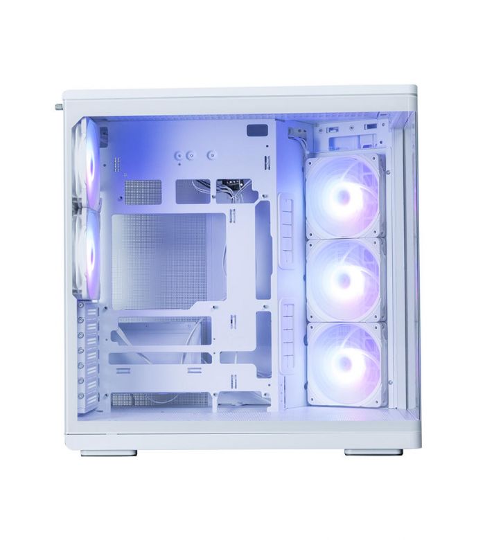Корпус Zalman P60 без БЖ, 2xUSB3.0, 1x Type C, 3x120мм ARGB Reverse, 2x120мм ARGB, VGA 435мм, LCS ready, Curved Tempered Glass, Dual Chamber, ATX, білий