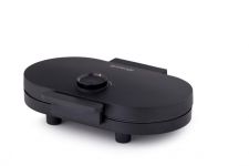 Міні-гриль  Gorenje 1200Вт, алюміній, пластина д/вафель, корпус-метал, чорний