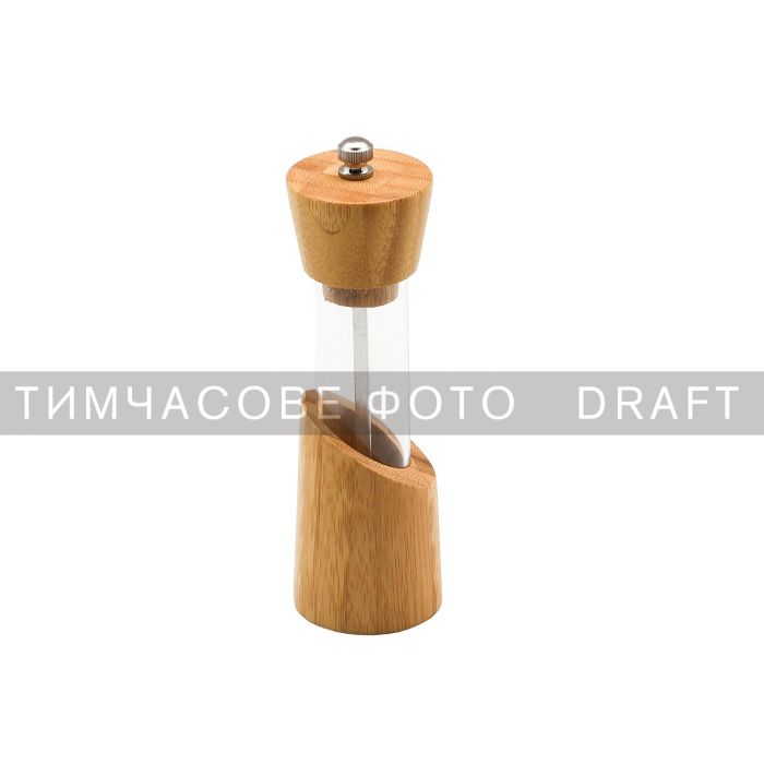 Млинок для солі та перцю Ardesto Midori, 50мл, бамбук, нержавіюча сталь, пластик