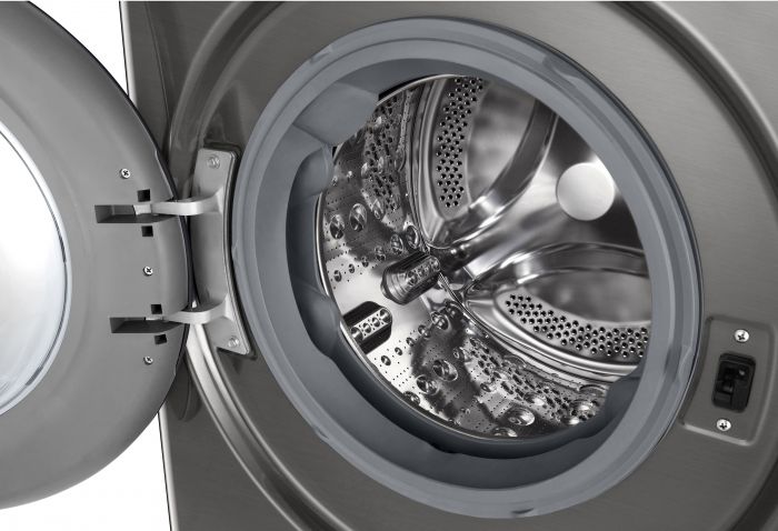 Пральна машина LG фронтальна, 11кг, 1400, A, 57см, дисплей, пара, інвертор, сріблястий