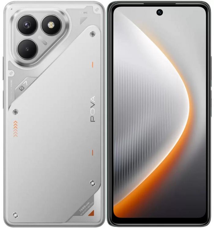 Смартфон TECNO POVA 7 Neo (LJ6) 6.78" 8/256ГБ, 2SIM, 7000мА•год, Magic Silver