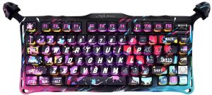 Клавіатура механічна GravaStar Mercury V75 Pro 80keys, Magnetic Jade Gaming, 8K, USB-A, RGB, Neon Graffiti