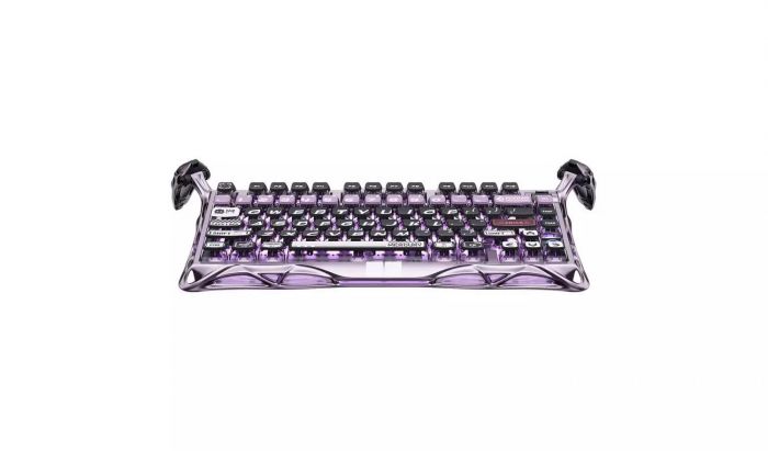 Клавіатура механічна GravaStar Mercury V75 Pro 80keys, Magnetic Jade Gaming, 8K, USB-A, RGB, Iron Purple