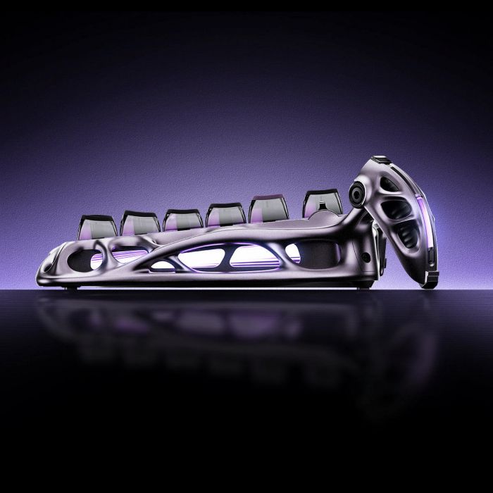 Клавіатура механічна GravaStar Mercury V75 Pro 80keys, Magnetic Jade Gaming, 8K, USB-A, RGB, Iron Purple