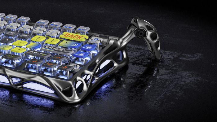 Клавіатура механічна GravaStar Mercury K1 Pro 80keys, GravaStar x Kailh Speedy Mint, BT/WL/USB, Interstellar Silver