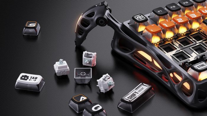 Клавіатура механічна GravaStar Mercury K1 Pro 80keys, GravaStar x Kailh Speedy Mint, BT/WL/USB, CyberFlare