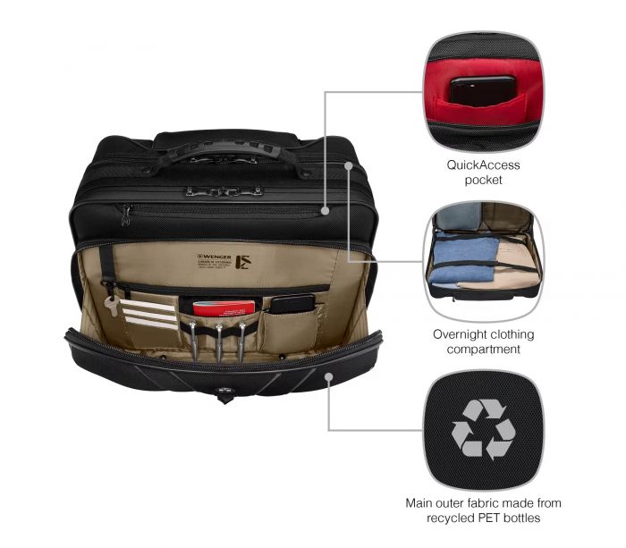 Кейс-пілот для ноутбука 16", Wenger Legacy Black Series, чорний