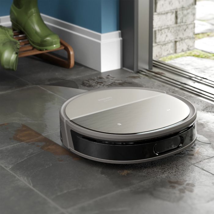 Робот-пилосос Philips Series 9000, h=9.8см, вологе прибирання, конт пил -0.21л, вода -0.22л, автон. робота до 280хв, EPA 11, чорний-металік