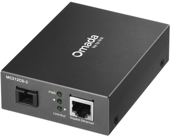 Медіаконвертер TP-LINK MC212CS-2 1GE, WDM SM, 2km, SC