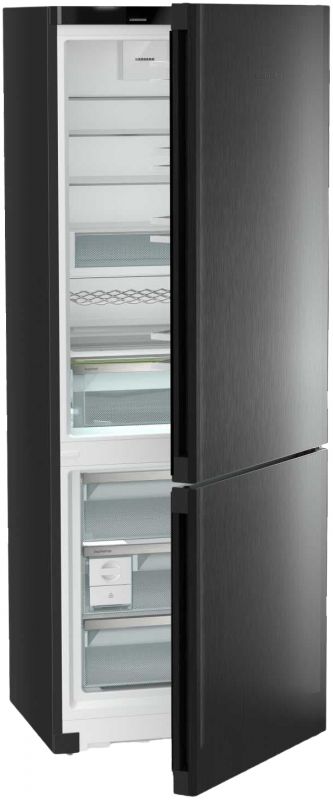 Холодильник Liebherr з нижн. мороз., 201.5x74.7х67.5, холод.відд.-346л, мороз.відд.-128л, 2дв., A++, NF, диспл внутр., чорний